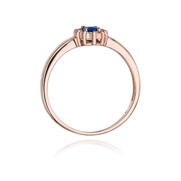 Inel Aur 14K cu Safir 0.30 ct si Diamante Naturale 0.10 ct - Img 9