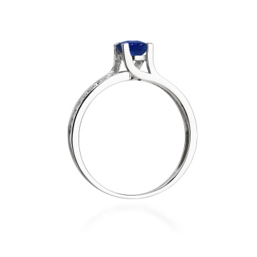 Inel Aur 14K cu Safir 0.50 ct si Diamante Naturale 0.03 ct - Img 11