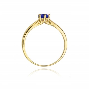 Inel Aur 14K cu Tanzanit 0.50 ct si Diamante Naturale 0.01 ct - Img 3