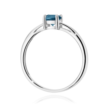 Inel Aur 14K cu Topaz London Blue 0.50 ct - Img 11