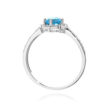 Inel Aur 14K cu Topaz Swiss 0.50 ct si Diamante Naturale 0.13 ct - Img 7
