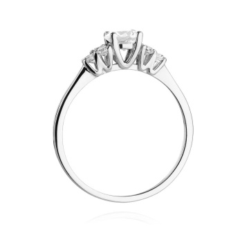 Inel Aur 14K cu White Sapphire 0.60 ct si Diamante Naturale 0.18 ct - Img 15