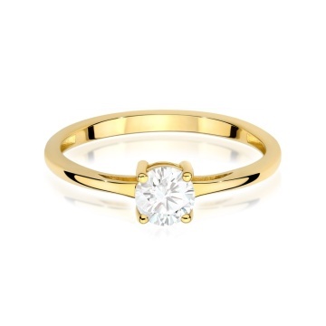 Inel Aur 14K cu White Sapphire 0.60 ct - Img 2
