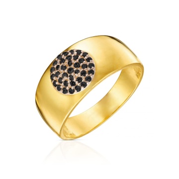 Inel Aur 14k cu Zirconii Negre - Img 3