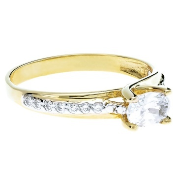 Inel Aur 8K Elegant Cu Zirconii - Design Rafinat - Img 5