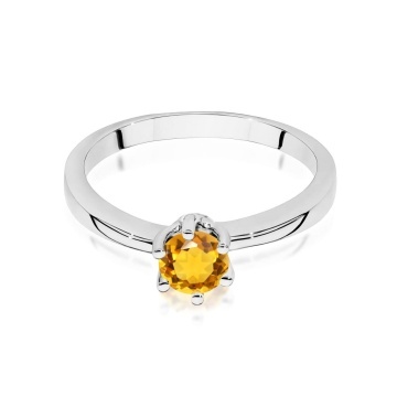 Inel Aur 9K cu Citrin 0.50 ct - Img 6