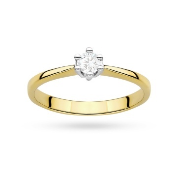 Inel Aur 9K cu Diamant de Laborator 0.15 ct - Img 4