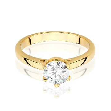 Inel Aur 9K cu Diamant Natural 1.00 ct - Img 2
