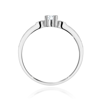 Inel Aur 9K cu Diamante de Laborator 0.13 ct - Img 7