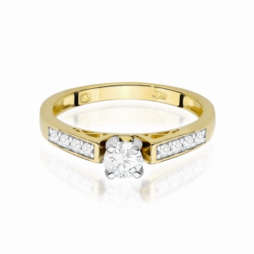 Inel Aur 9K cu Diamante de Laborator 0.42 ct - Img 2