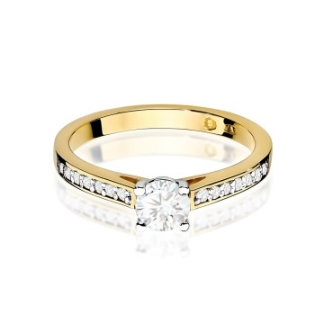 Inel Aur 9K cu Diamante de Laborator 0.62 ct - Img 2