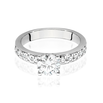 Inel Aur 9K cu Diamante de Laborator 1.24 ct - Img 5