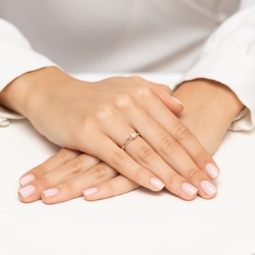 Inel Aur 9K cu Diamante Naturale 0.09 ct - Img 4