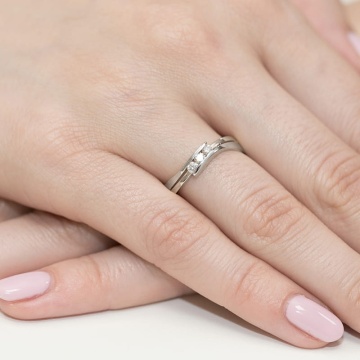 Inel Aur 9K cu Diamante Naturale 0.12 ct - Img 8