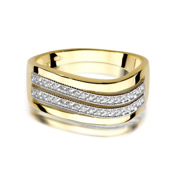 Inel Aur 9K cu Diamante Naturale 0.18 ct - Img 2