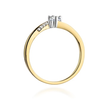 Inel Aur 9K cu Diamante Naturale 0.19 ct - Img 3