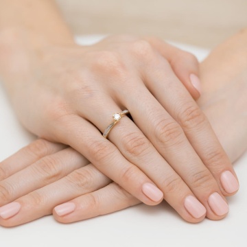 Inel Aur 9K cu Diamante Naturale 0.20 ct - Img 4