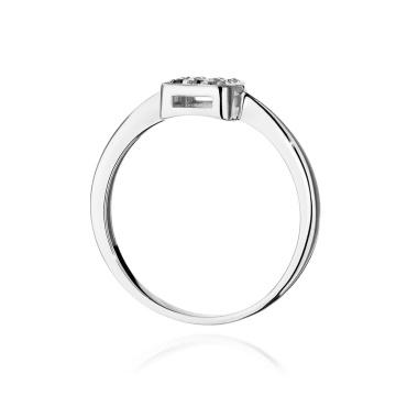Inel Aur 9K cu Diamante Naturale Albe si Negre 0.13 ct - Img 7