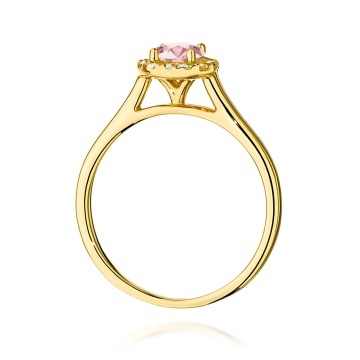 Inel Aur 9K cu Diamante Roz de Laborator 0.62 ct - Img 3