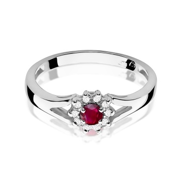 Inel Aur 9K cu Rubin 0.15 ct si Diamante Naturale 0.09 ct - Img 6