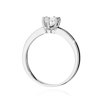 Inel Aur 9K cu Safir Alb 0.50 ct - Img 7