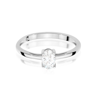 Inel Aur 9K cu Safir Alb 0.50 ct - Img 5