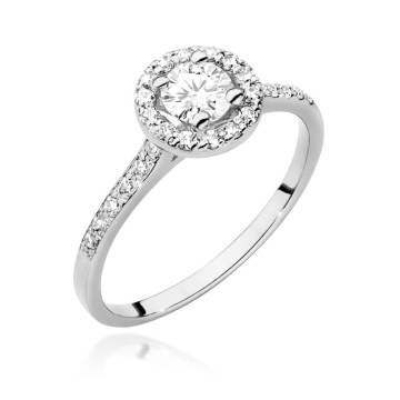 Inel Aur 9K cu Safir Alb 0.60 ct si Diamante Naturale 0.24 ct - Img 4