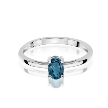 Inel Aur 9K cu Topaz London Blue 0.50 ct - Img 6