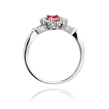 Inel Aur 9K cu Topaz Roz 0.50 ct si Diamante Naturale 0.28 ct - Img 7