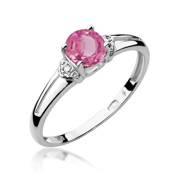 Inel Aur 9K cu Topaz Roz 0.65 ct si Diamante Naturale 0.01 ct - Img 5