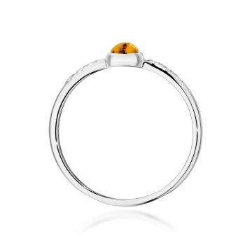 Inel Aur 9K cu Yellow Tourmaline 0.30 ct si Diamante Naturale 0.03 ct - Img 7