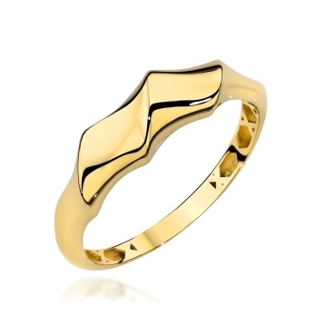 Inel din Aur 14K cu Design Valuri Fine