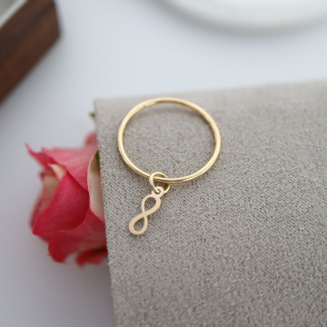 Inel Infinity din Aur 14k - Img 3