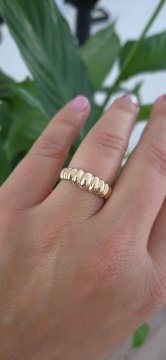 Inel Simplu Din Aur Galben 14K - Img 2