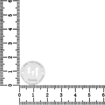 Link Argint - pentru bratara - disc Family 1 fetita