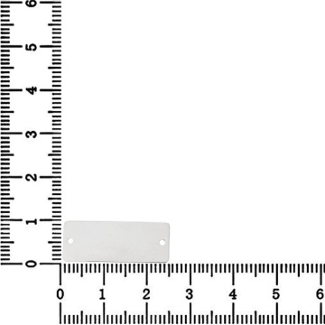 Link Argint - pentru bratara - placuta 2.5cm pentru gravat