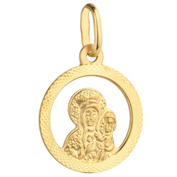 Medalion Aur 14k cu Fecioara Maria si Iisus Hristos - Img 3