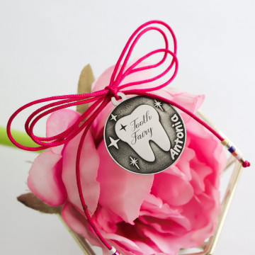 Moneda din Argint 2cm cu snur decorativ - Zana Maseluta - Img 2