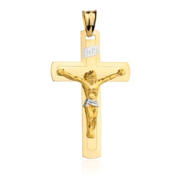 Pandantiv Aur 14k cu Cruciulita si Iisus Hristos - Img 2