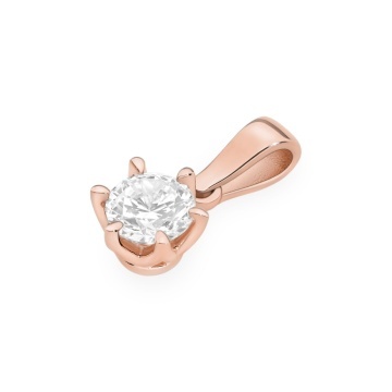 Pandantiv Aur 14K cu Diamant de Laborator 0.40 ct - Img 5