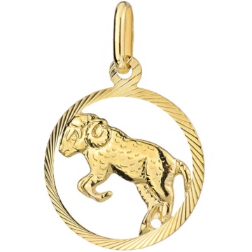 Pandantiv Aur 14K cu Semnul Zodiacal Berbec - Img 2