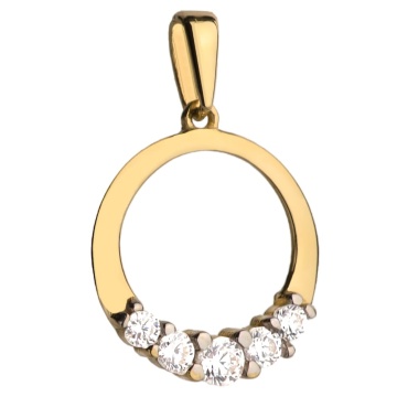 Pandantiv Aur 14k cu Zirconii Albe - Img 3