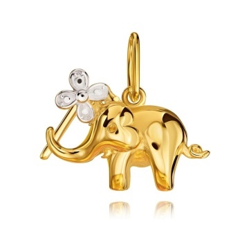 Pandantiv Aur 8K Elefant Norocos - Design Modern - Img 3