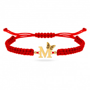 Brățară Inițială Butterfly din aur 14K