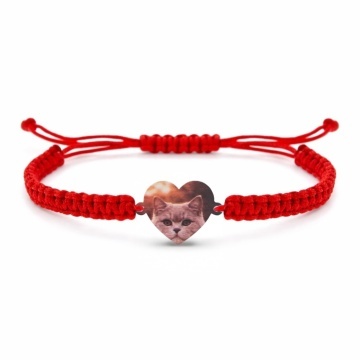 Brățară Kolorino Pet 16 cu snur si inimioara din argint 925 printata color