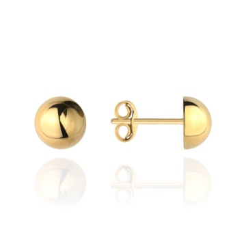 Cercei Aur 14k cu Bilute 6 mm - Img 3