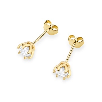 Cercei Aur 14K cu Diamant de Laborator 0.50 ct - Img 2