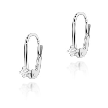 Cercei Aur 14K cu Diamant Natural 0.07 ct - Img 3