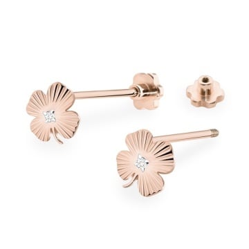 Cercei Aur 14K cu Diamante Naturale 0.01 ct Filet cu Protectie - Img 8