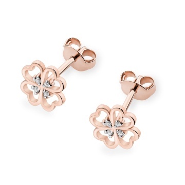 Cercei Aur 14K cu Diamante Naturale 0.04 ct - Img 6
